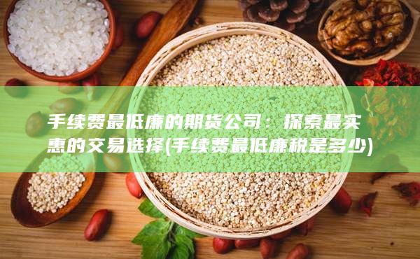 手续费最低廉的期货公司：探索最实惠的交易选择 (手续费最低