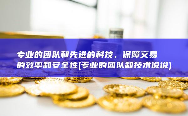 专业的团队和先进的科技，保障交易的效率和安全性 (专业的团