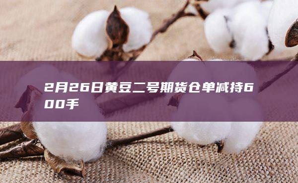 2月26日黄豆二号期货仓单减持600手